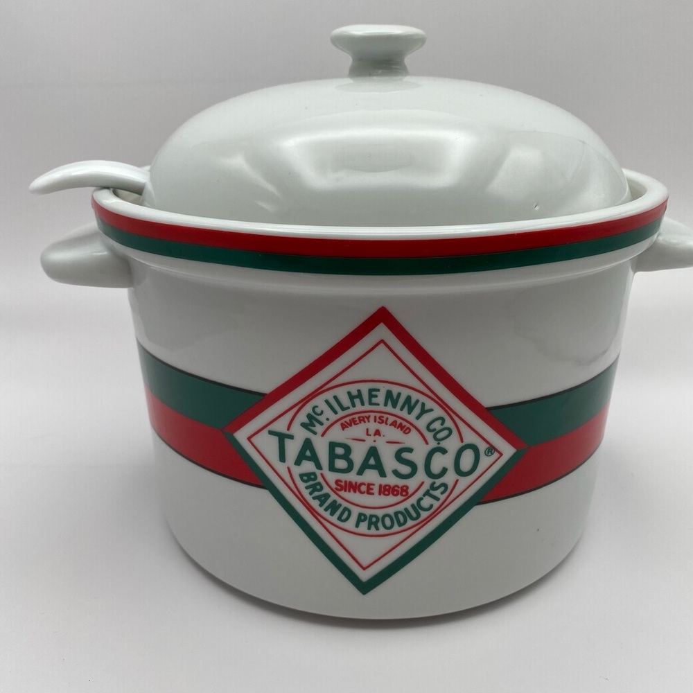 Tabasco McIlhenny Co. Ceramic Soup Chili Tureen with Lid and Ladle